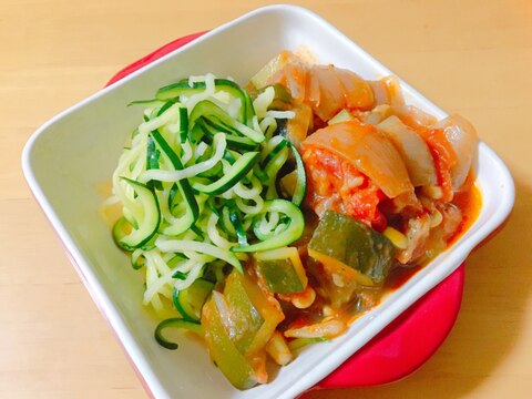 ベジ麺ズッキーニ✰ラタトゥイユパスタ✰